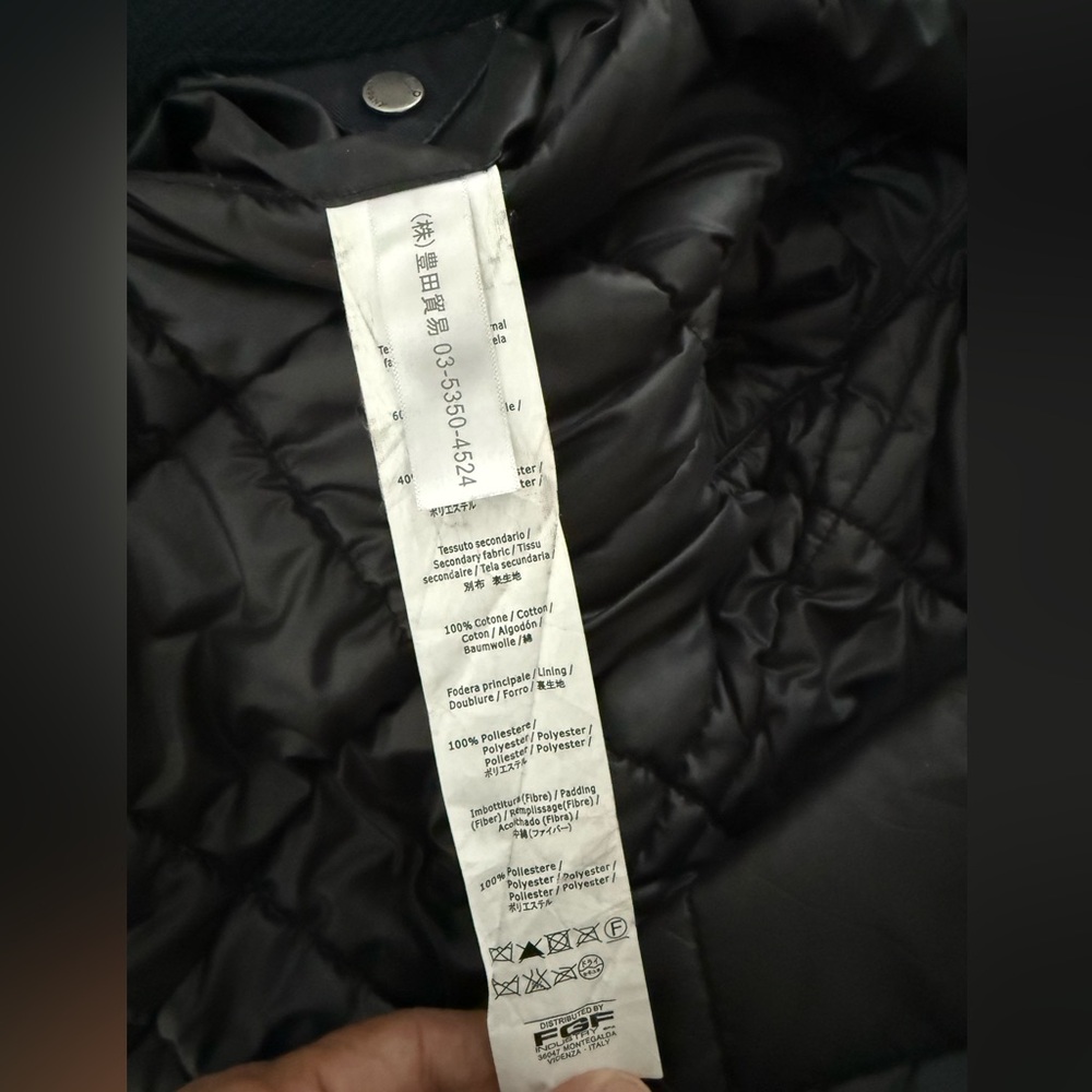 C.P. Company Navy Wool-Blend
Detachable-Hood Quilted Pea Coat - Picture 9 of 15